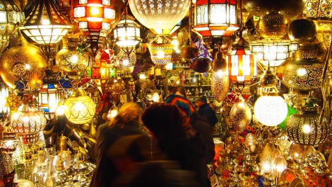 Shopping in Marrakech souk.